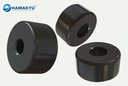 Plastic roller made of PEEK black, size OD22.23xID8.56-L12.6mm, origin: Hamakyu EPP