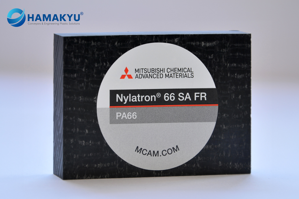 Tấm nhựa màu đen Nylatron® 66 SA FR PA66 kích thước 8x610x1000mm, xuất xứ: MCAM/Bỉ