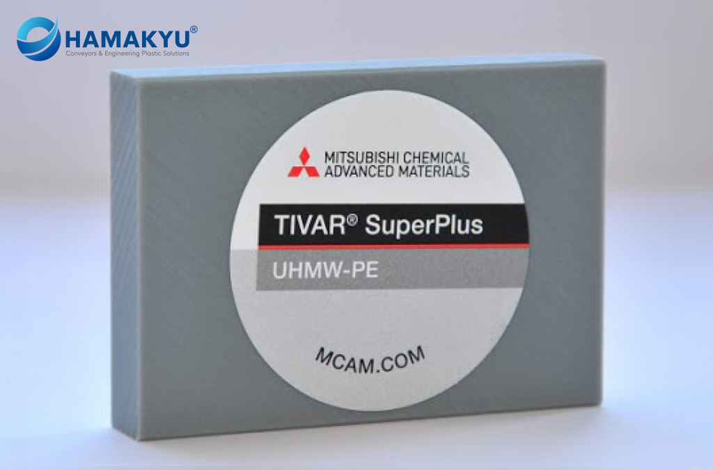 TIVAR® SuperPlus UHMW-PE Grey Plate, Size:15x1010x2020mm, Origin: MCAM/Germany